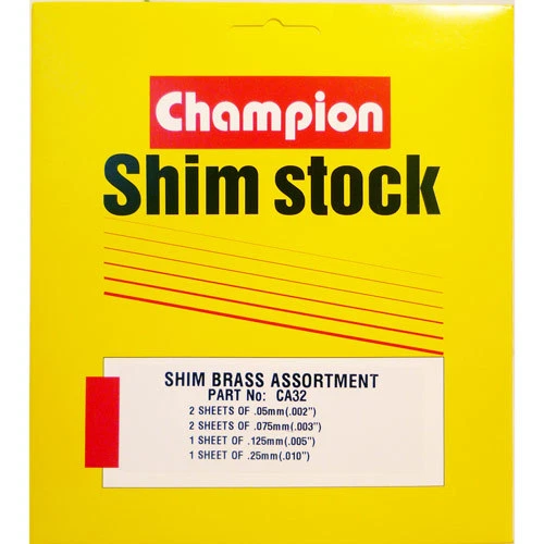 Shim Brass Assortment 6 sheets x 150mm x 150mm .05mm - .25mm thick Champion CA32 - Picture 1 of 1