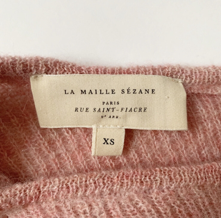 LA MAILLE SEZANE PARIS ALPACA MOHAIR BLEND BUTTON DOWN