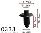 <!--F#f_0-->20pcs Fit GM,Saturn 21035345 Liftgate Upper Window moulding Push-Type Retainer<!--F/-->