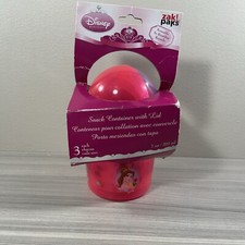 Zak Paks Disney Princess Bowls w/ Domed Lids Set of 3 Reusable Pink Bowl New 