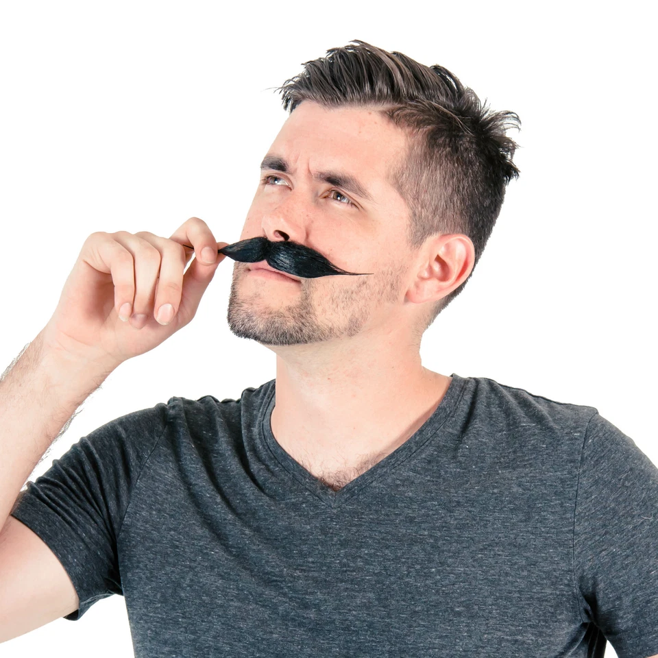 Adult Deluxe English Mustache Cosplay Costume Accessory - Image 4 of 4