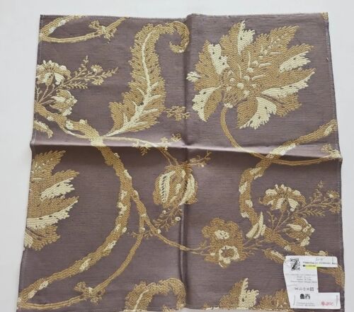 ZOFFANY Fabric Remnant - WINTERTHUR LEAF -Woven- Mulberry -17"x 16 1/2 UK  $300 - Afbeelding 1 van 6