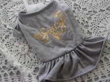 gray Rhinestone Dress JUICY COUTURE DOG S Small  new