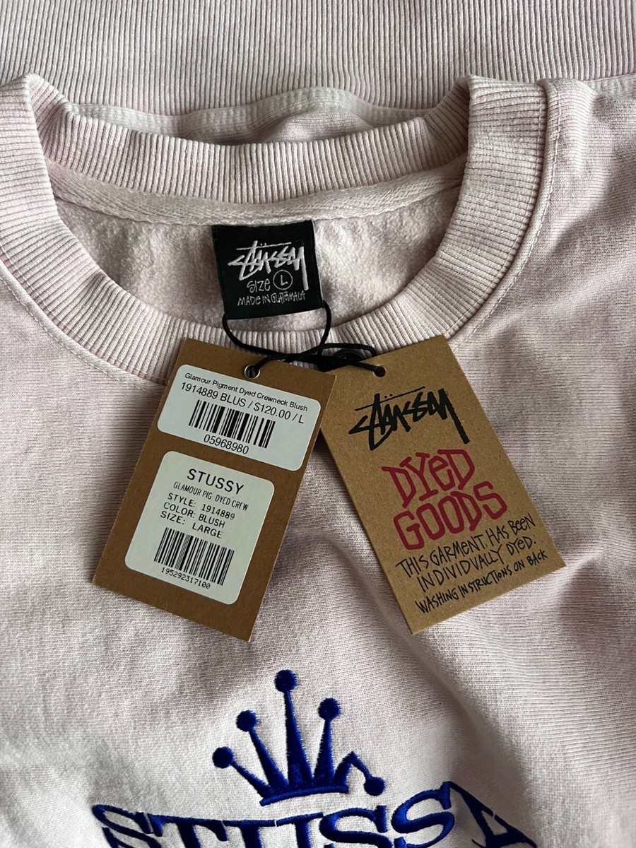 Stussy Glamour Pigment Dyed Crewneck Sweatshirt - Size Large Stussy Glamour Pigment Dyed Crewneck Sweatshirt - Size Large