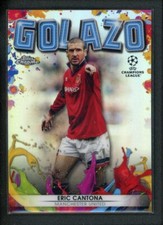 Eric Cantona Topps 2022 cromo UEFA Champions League Golazo refractor