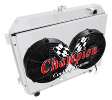 Sr 2 Row Radiator 2612 Fansshroud For 1970-1973 Plymouth Barracuda Big Block