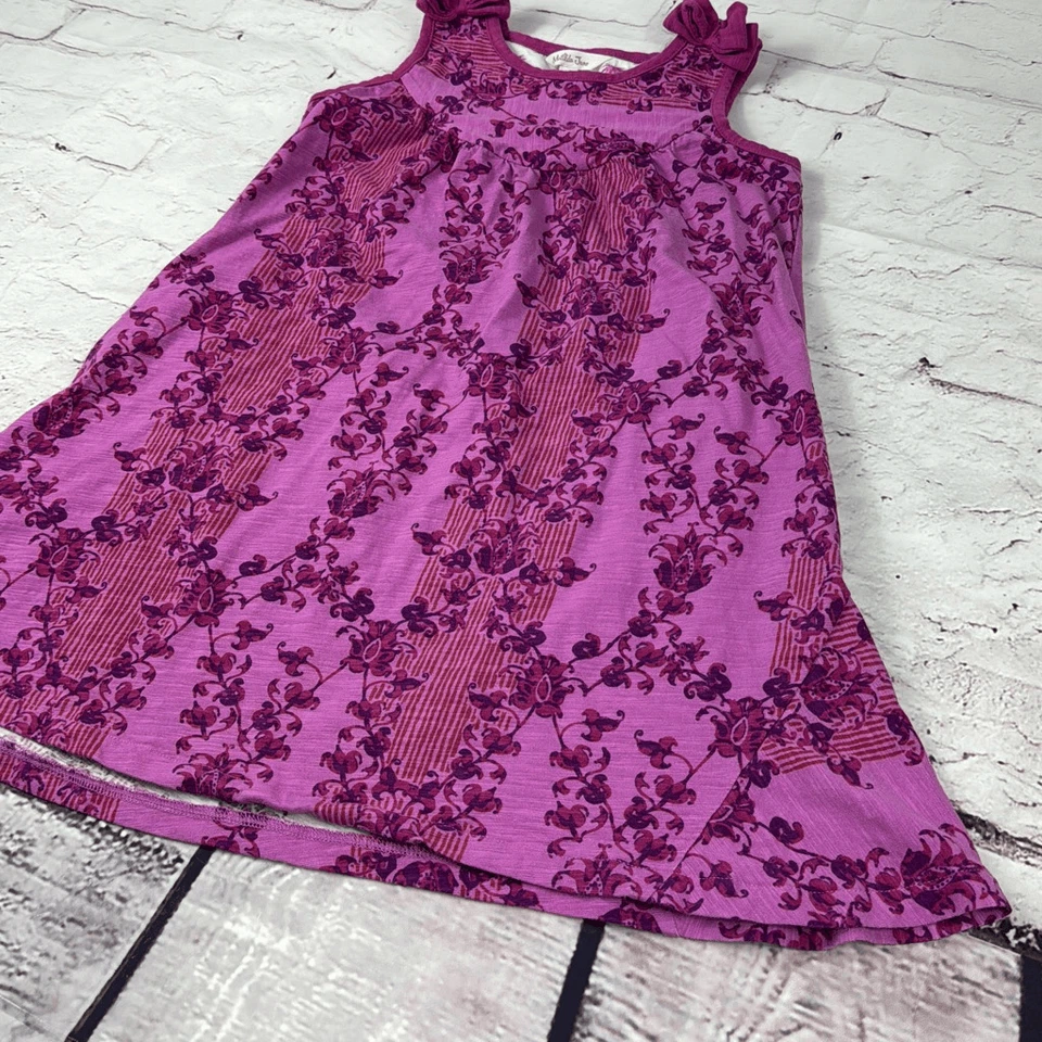 Vestido Matilda Jane Niñas 8 Jardín Encantado Floral Elastizado Sin Mangas Púrpura Foto 3 de 4