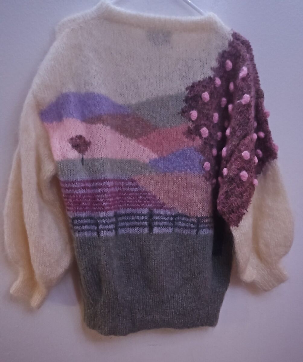 Vtg 80's Susie Lee Mohair Sheep Sweater Women's Size Large Vtg 80's Susie Lee Mohair Sheep Sweater Women's Size Large