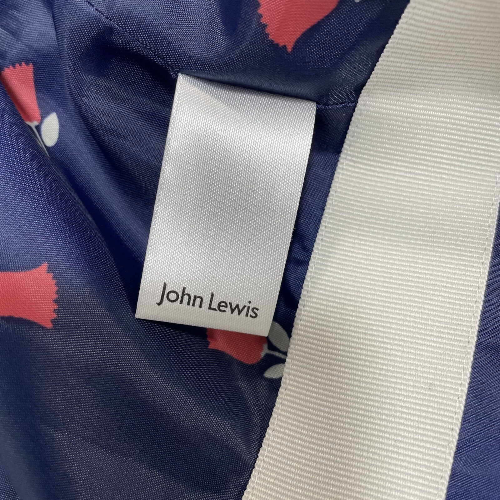 John Lewis Women’s Pea Coat 16 Navy Blue Cotton Trench Short Aline