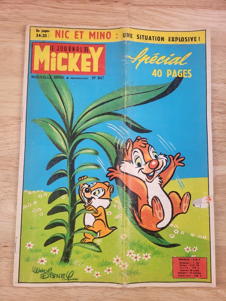 mickey magazine（ドナルド） Le Journal de Mickey Mouse French comic 647 Donald Duck Walt