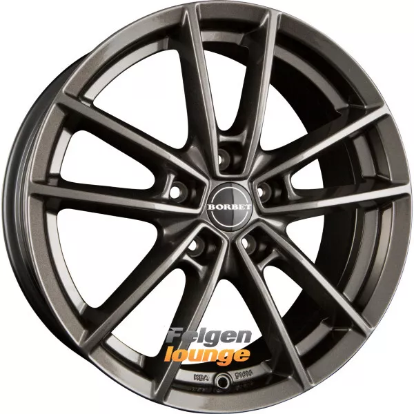 4x BORBET W Mistral Anthracite Glossy 6,5x16 ET50 5x108 