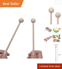 High-Quality Beech Wood Mallets, 8-Inch for Xylophone and Glockenspiel Sounds