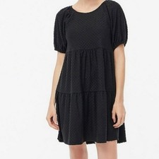 JCrew Factory Clip Dot Dress Size M Black