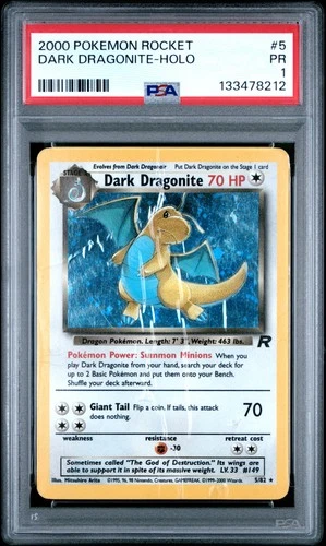 Dark Dragonite 5/82 Holo Rare Rocket Pokemon PSA 1 *212