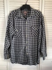 Moose Creek Shirt Sz Large Cotton Flannel Long Sleeve Pearl Snap Outdoor Western