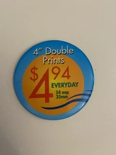 Wal Mart Double Prints Pin Back Button P97