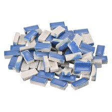 200g Ceramic Mosaic Tiles for Crafts Bulk, Rectangle Blue Ceramic Tiles
