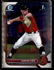 2022 Bowman Draft #BDC-72 Landon Sims Chrome