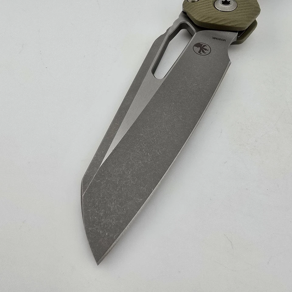 Microtech MSI RAM-LOK Folding Knife Apocalyptic M390 Sheepsfoot OD Green G10 - Image 4 of 4