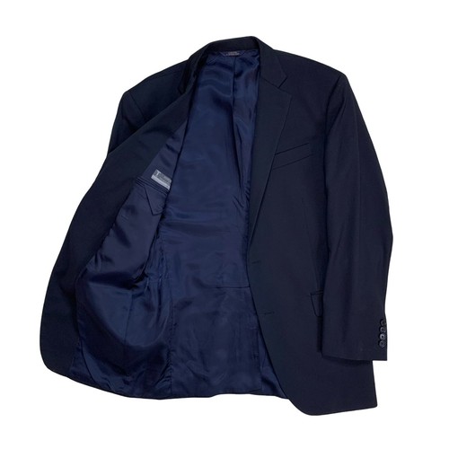 Hombre 42L Brooks Brothers 1818 Madison X Estrato Azul Marino Sólido Lana Suit - Imagen 8 de 20