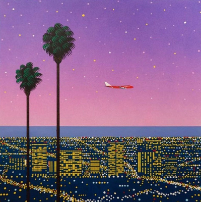 Hiroshi Nagai Artworks NITEFLYTE Airplane Palm Tree Poolside