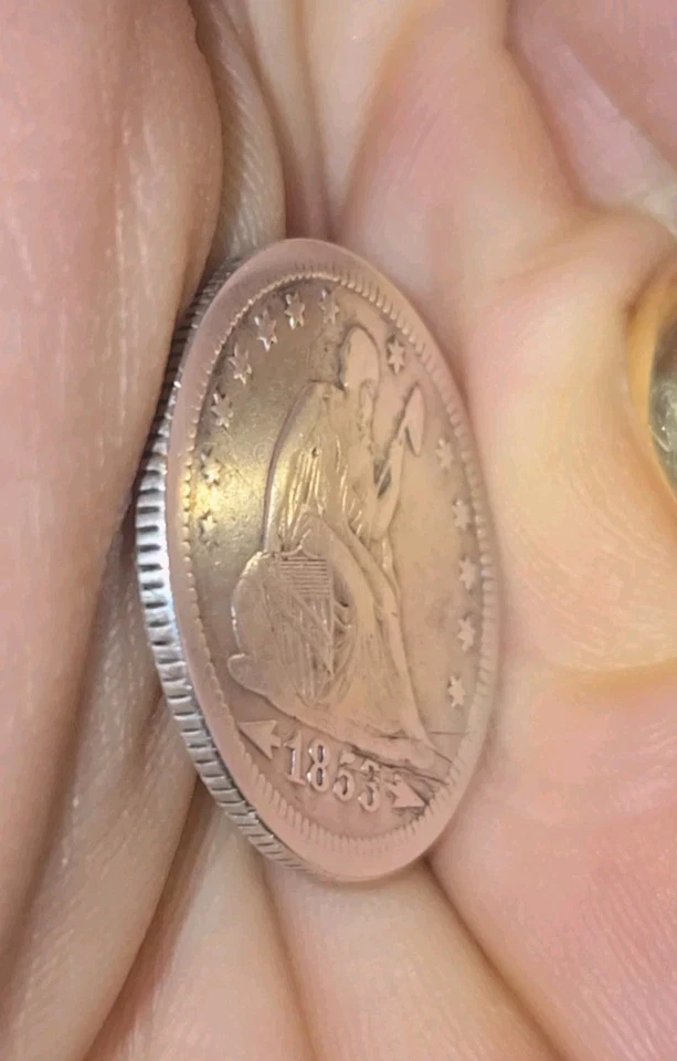 1853 Seated Liberty U.S. Quarter, Arrows & Rays, XF or better, Fine Detailing! - Image 4 of 4