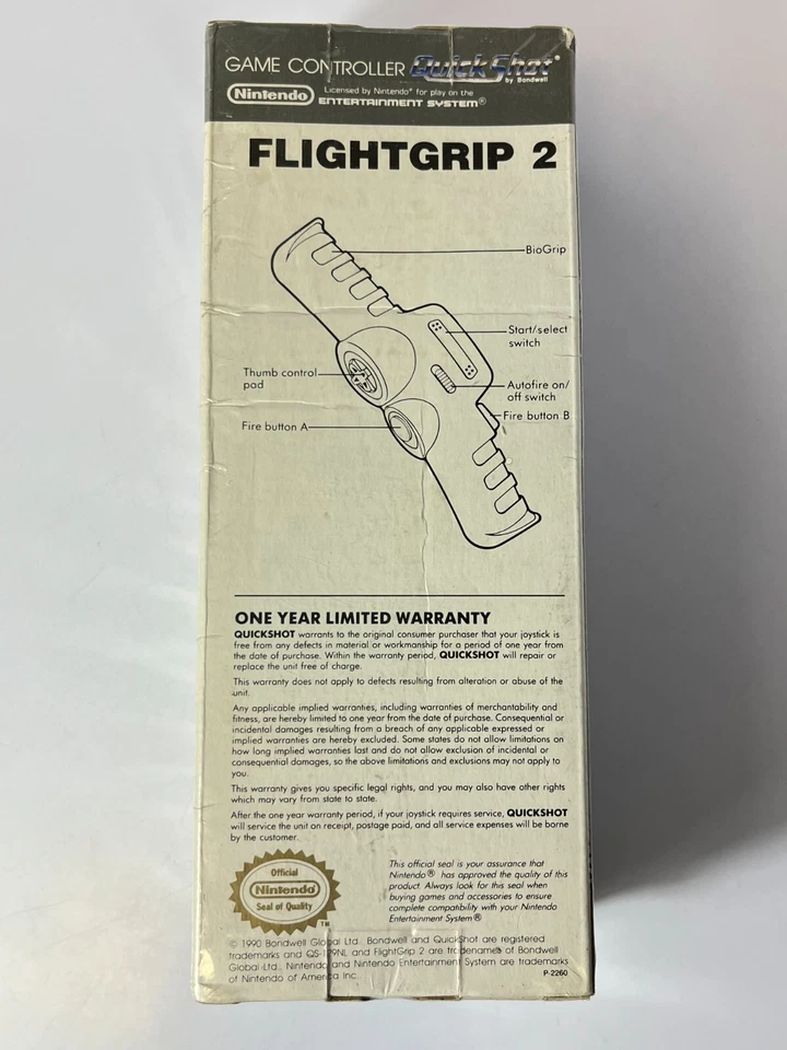 QuickShot Flight Grip 2 Nintendo NES Controller *BRAND NEW, SEALED* - Image 3 of 4