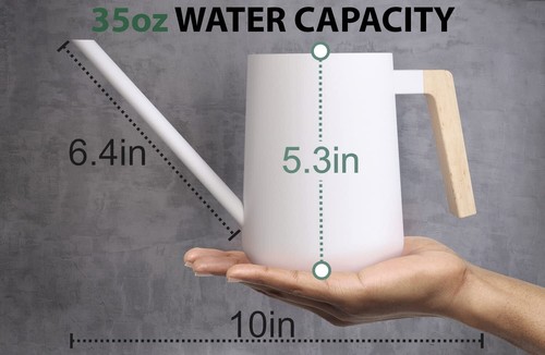 Indoor Watering Can Long Spout - 35oz White Small Houseplant Watering Can - Picture 6 of 6