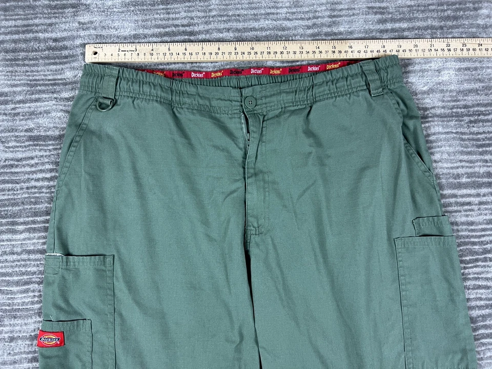 Pantalones Médicos Dickies Unisex Verde Bolsillos de Carga Ropa de Trabajo Foto 4 de 4
