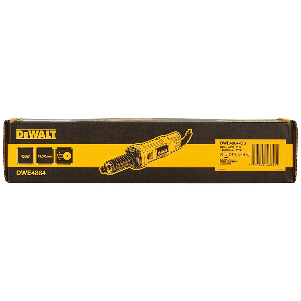 Amoladora de troqueles con interruptor deslizante DeWalt DWE4884-QS 450W 6mm con bloqueo Foto 2 de 4