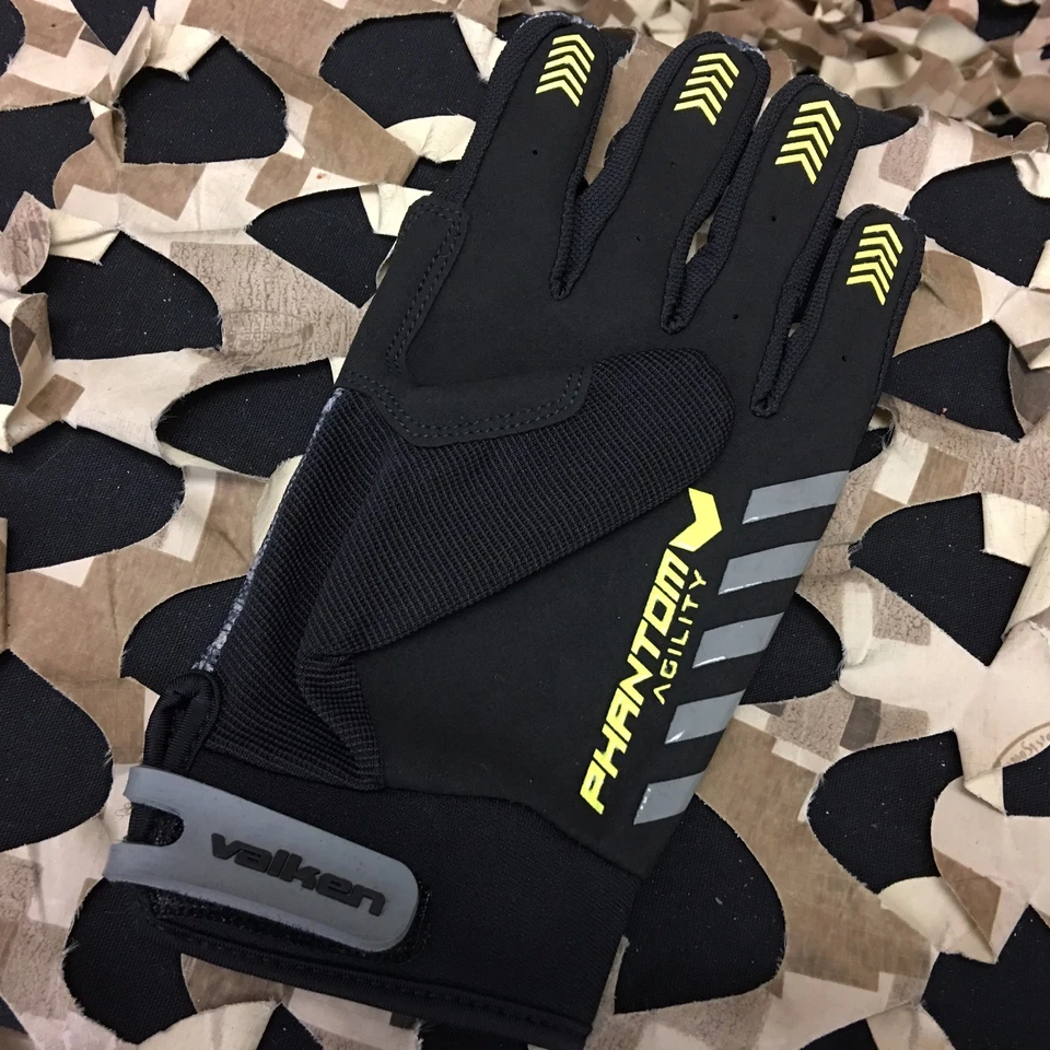 NUEVO Guantes de paintball Valken Phantom Agility dedo completo - Gris/Negro - Grandes Foto 3 de 4