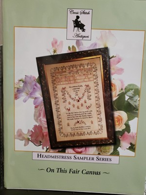 ''Cross Stitch Antiques'' Needlework Instruction Booklet  ~ '' On This Fair Canvas''