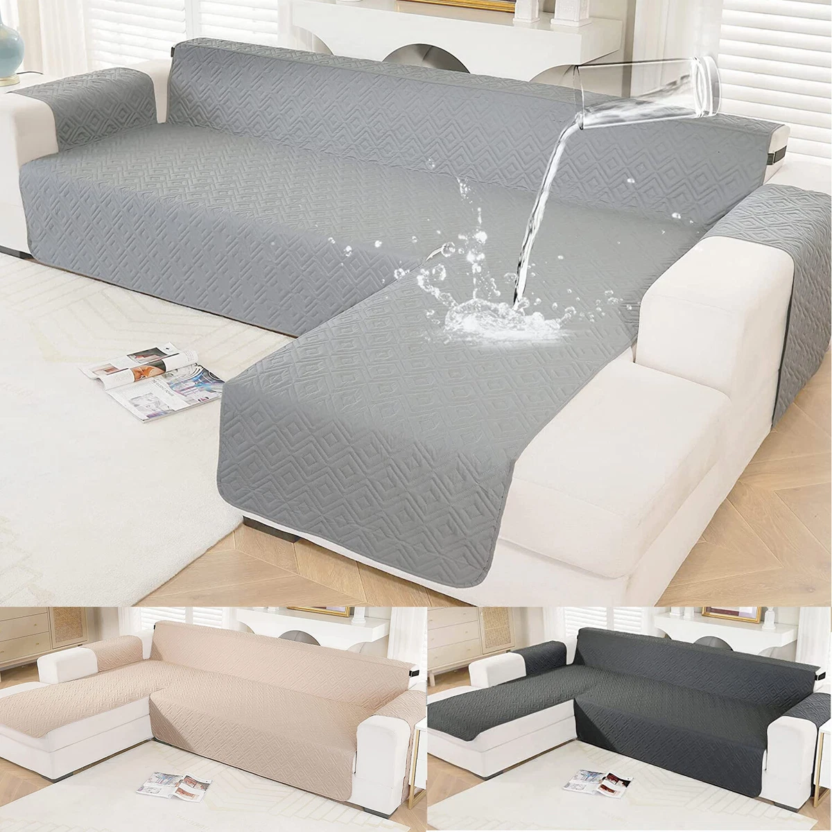 Couch Slipcover Waterproof L Shape Sofa