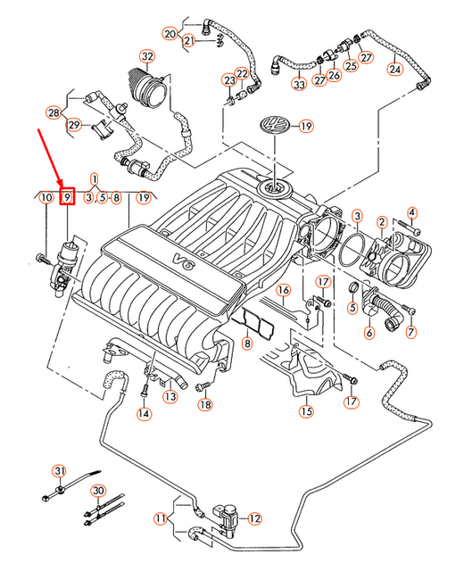 AUDI Q7 4L Intake Flapper Motor Drive Unit 03H133759D NEW GENUINE eBay