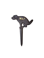 Rustic No Dog Pooping Yard Stake Sign Pet Waste Pee Clean Up