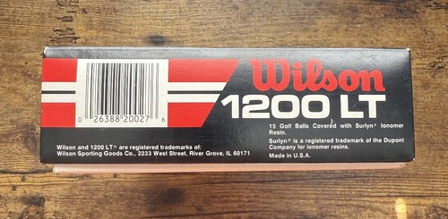 1 15-Ball Box Wilson 1200 LT White Golf Balls Surlyn Ionomer Resin Cover - Picture 4 of 11