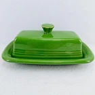 XL extra large COVERED BUTTER DISH shamrock green NEW HOMER LAUGHLIN FIESTA