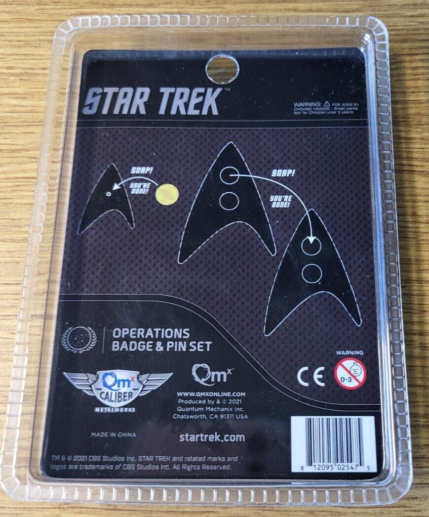 Star Trek Starfleet Discovery SNW Operations Division Badge Magnet