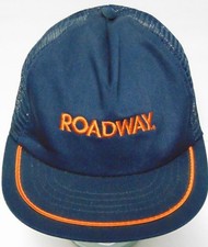Vtg 1980s ROADWAY TRUCKING TRANSPORTATION Snapback Trucker Hat Cap Made in USA