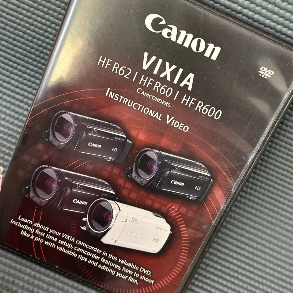 Canon Vixia HF R600 HD Digital Camcorder W/Battery 32GB SD Power Cable USB AS-IS - Image 3 of 4