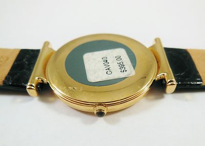Lassale by Seiko Gold Tone Metal 5E20-8B60 Leather Sample Watch