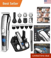 Multi-Functional Grooming Kit for Men - Beard Trimmer, Electric Razor, Nose H...