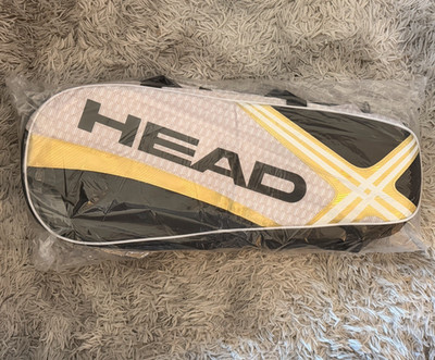 HEAD Tour Team Tennistasche Schlägertasche Unisex Schwarz Weiß Gelb