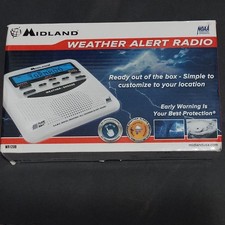 Midland WR120B White NOAA Weather Alert Radio Digital Emergency