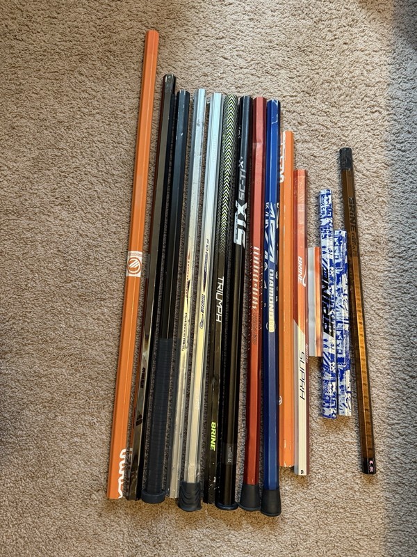 Bent Lacrosse Shaft Scrap Lot Sc-Ti Krypto Pro Diamond Platinum Alloy !READ!