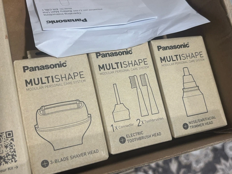 Panasonic Multi Shape Electric Trimmer Main Unit +  Trimmer Heads & Toothbrush - Image 2 of 4