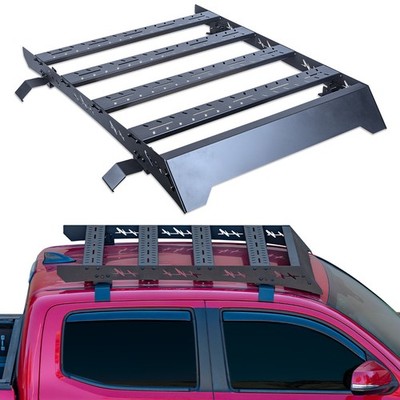 TLAPS For 2016-2023 Toyota Tacoma Double Cab Window Frame Roof Rack Basket Black