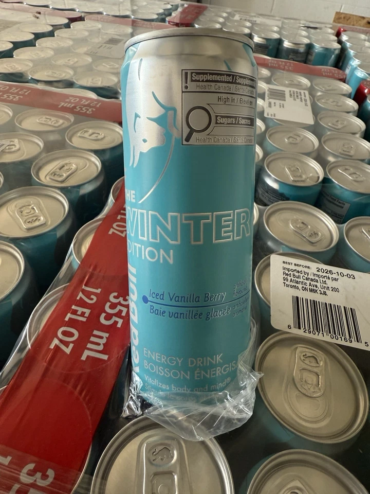 Red Bull Iced Vanilla Berry 12 FL OZ Cans (12 Pack)(RARE) Canadian Ships In 24 H - Image 2 of 2