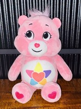 Care Bears True Heart Bear Plush 10 Pink Stuffed Animal Rainbow Star 2022