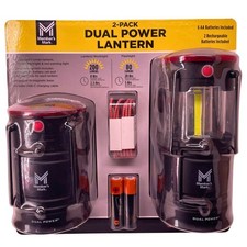 Member's Mark Dual Power Lantern 2-Pack w/ Batteries & Cables New